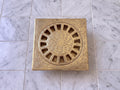 Solid Brass Floor Drain, Engraved Unlacquered Shower Drain Cover for Bathroom