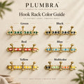 Handmade Moroccan Brass Hook Rack – Artisan Wall Hooks with Colorful Resin Inlay
