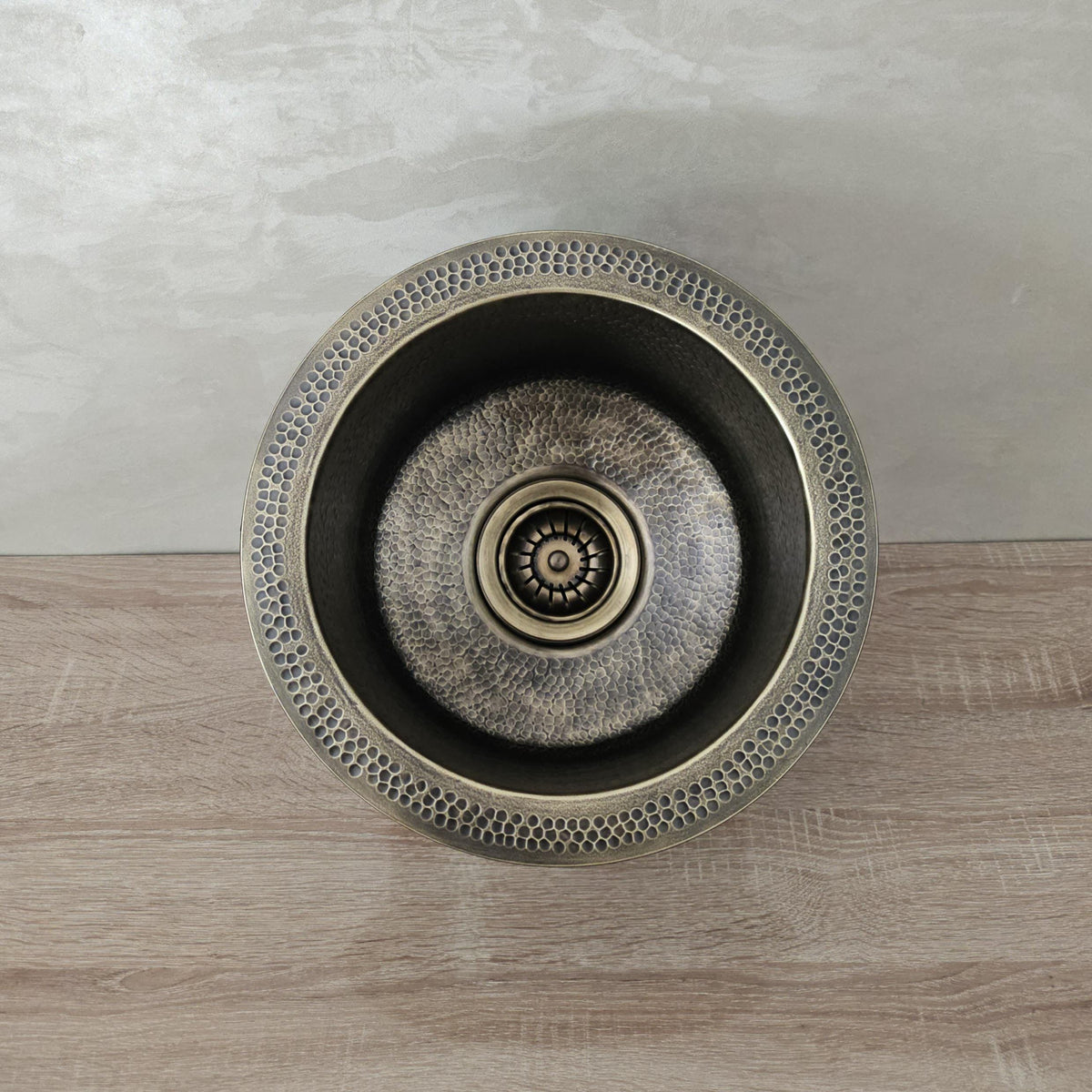 Round Antique Brass Bar Sink