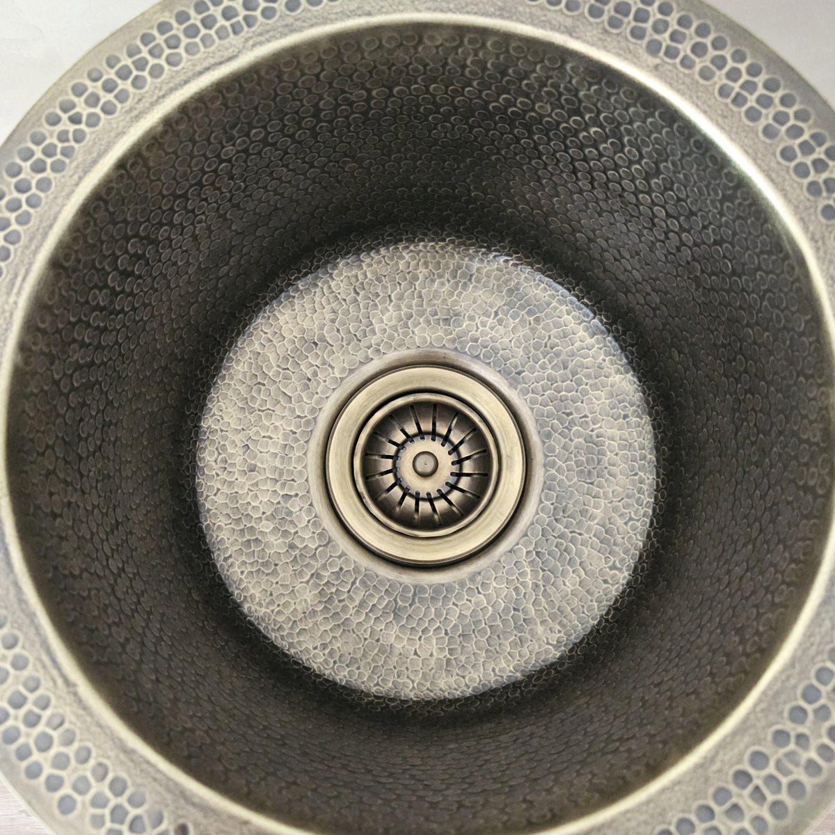 Round Antique Brass Bar Sink