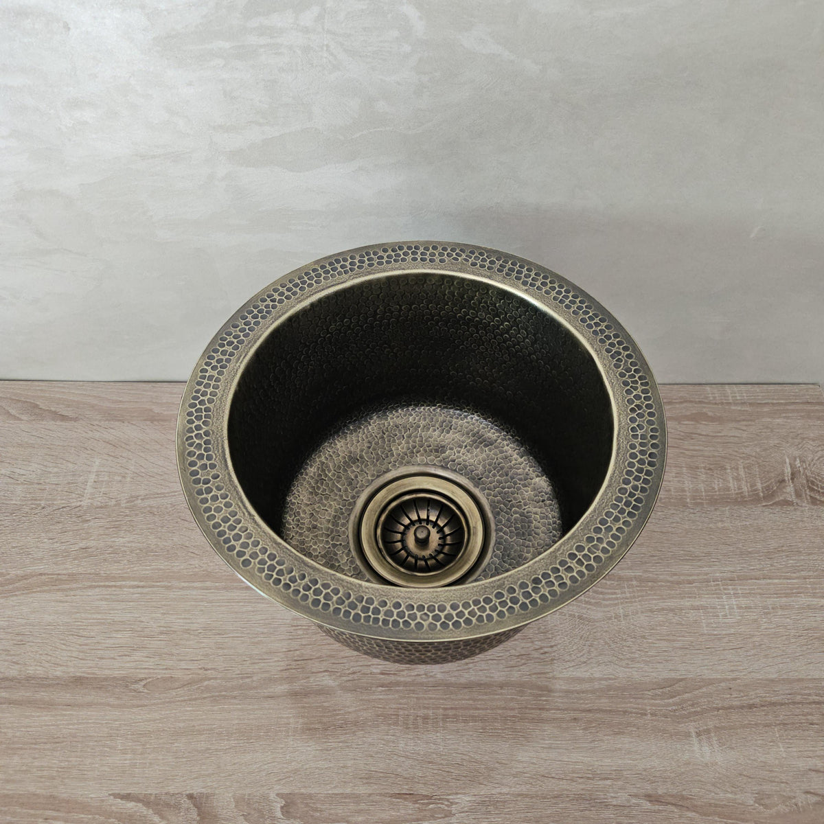 Round Antique Brass Bar Sink