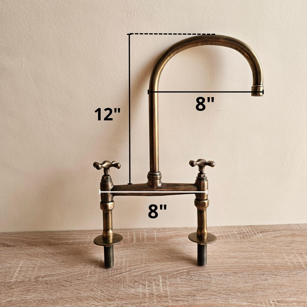 Antique Brass Bridge Faucet