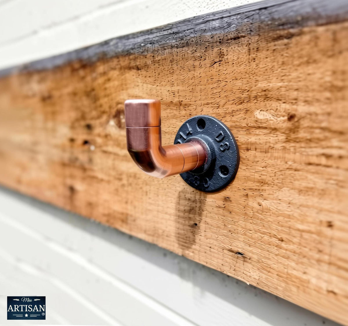 Copper Pipe Hook - Coat / Clothes / Towel Hooks - Rustic / Industrial / Vintage - 22mm Thick Copper Pipe