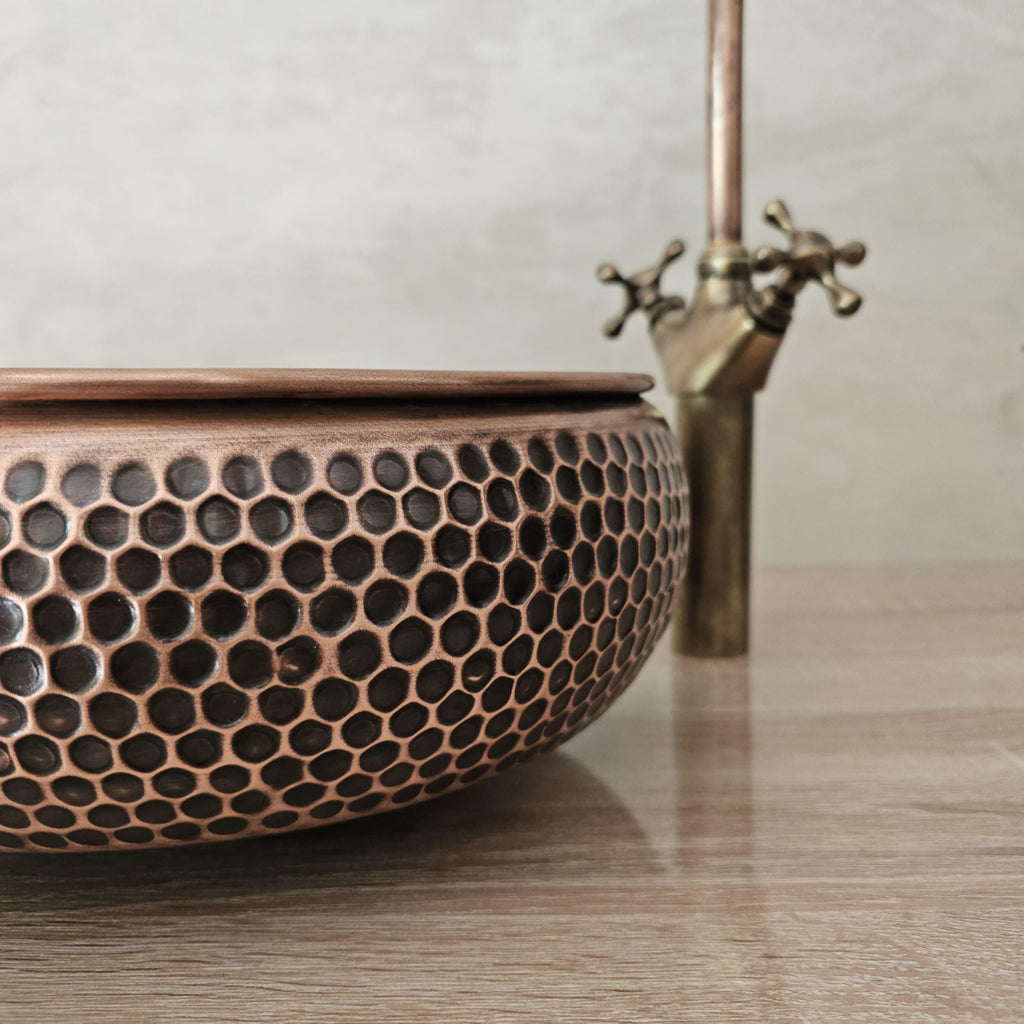 Copper wash basin