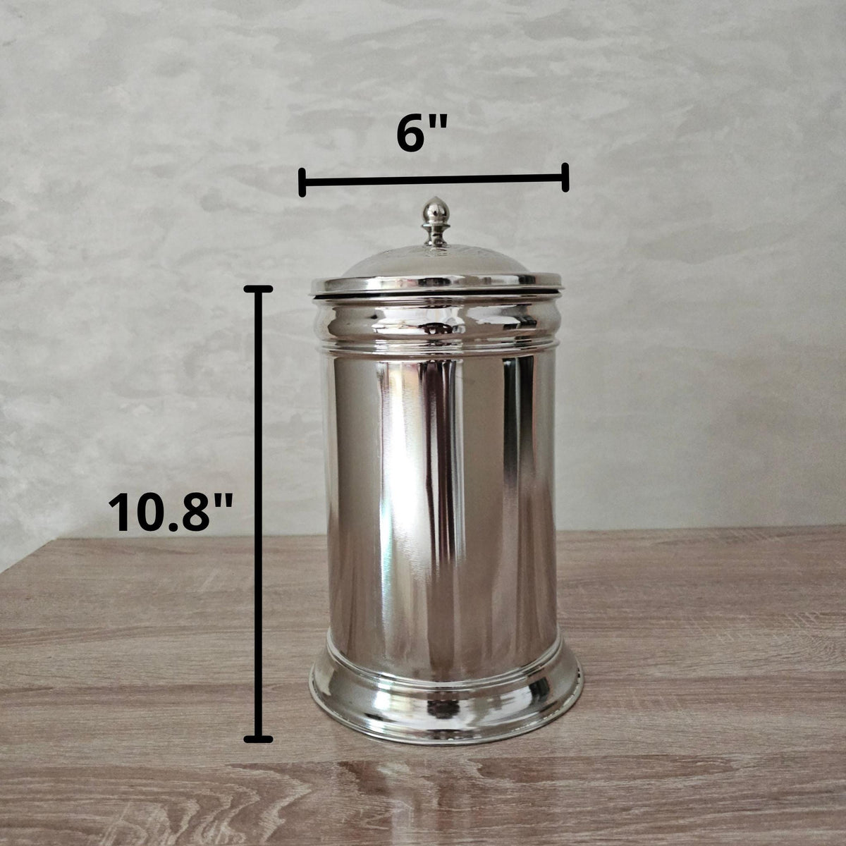 Silver Moroccan Trash Can