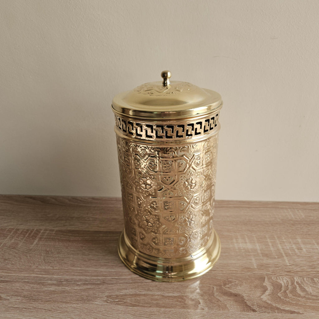 Handmade Brass Trash Can